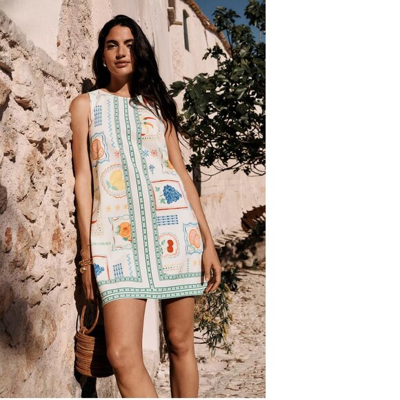 Anthropologie Maeve Sleeveless fruit Mini Shift Dress SIZE XL NWT - Picture 2 of 10